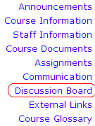 Click on Discussion Board.